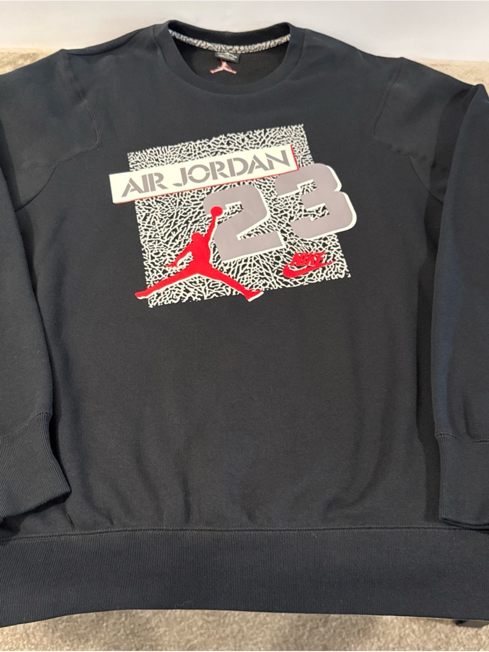 Jordan Jumpman/Elephant Print Nike 23 Crewneck - Mens Size XL - 614201 010